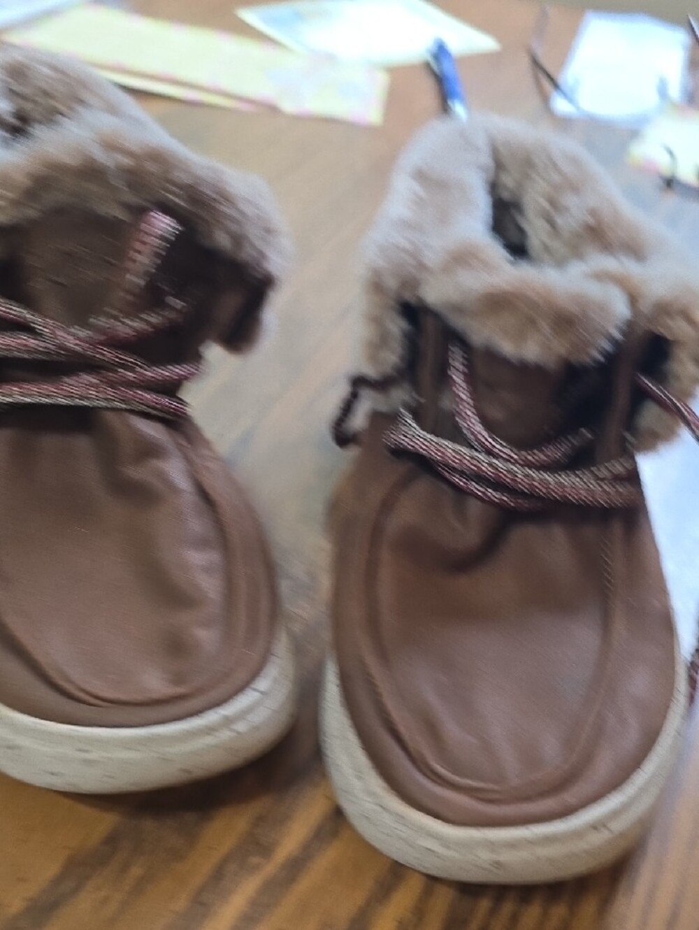Bobs By Skechers Cozy Brown Fur-Lined Womens Boots/ Shoes - Picture 4 of 11